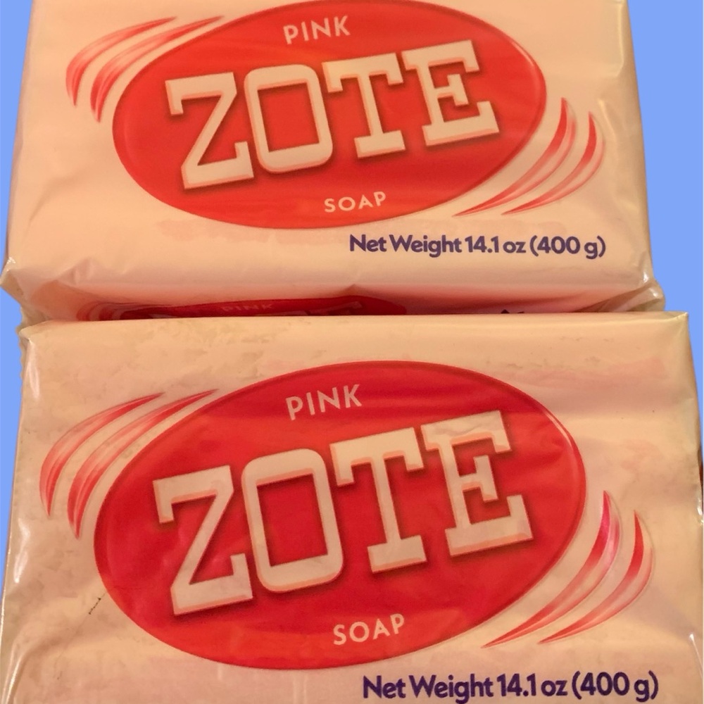 2 ZOTE Laundry Pink Soap Bar 14.1 oz ea.